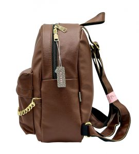 کوله زنجیردار قهوه ای - Image 4