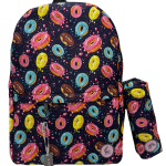 کوله با جامدادی دونات رنگی