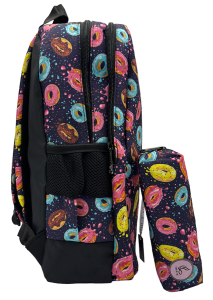 کوله با جامدادی دونات رنگی - Image 2