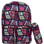 کوله با جامدادی استیکر لب